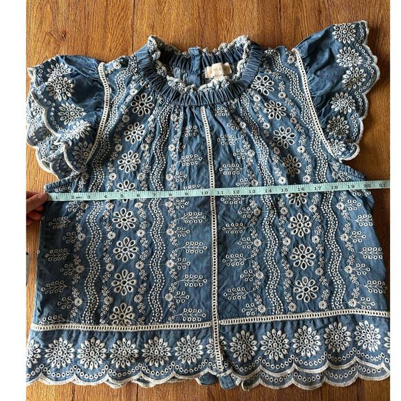 Jennifer & Grace Embroidered Floral Pattern Top Size Large - Picture 4 of 6